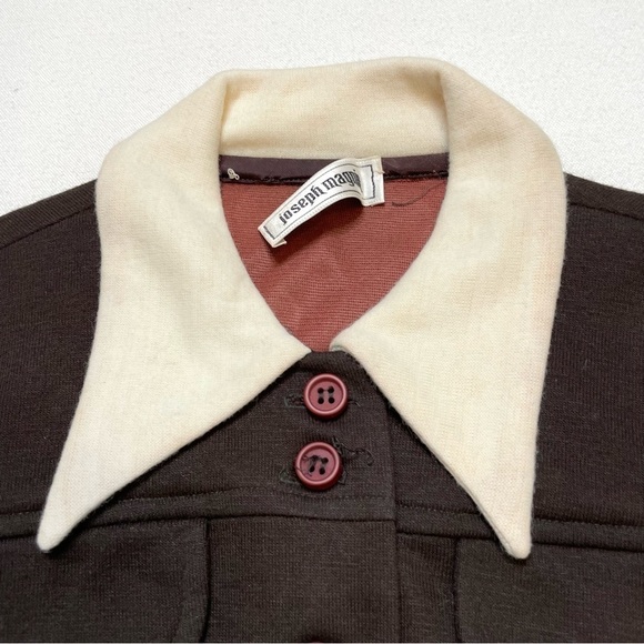 VTG Classic long sleeve brown button close long sleeve dress XS - Picture 4 of 16